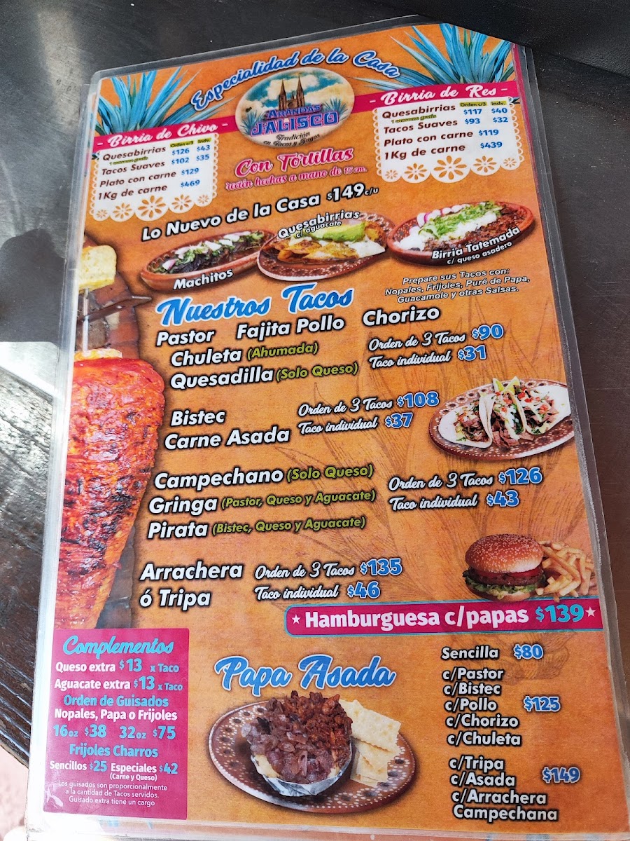 Taquería las Arandas Chapultepec Menu - Image 6
